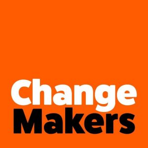 Change Makers (Text on orange background)