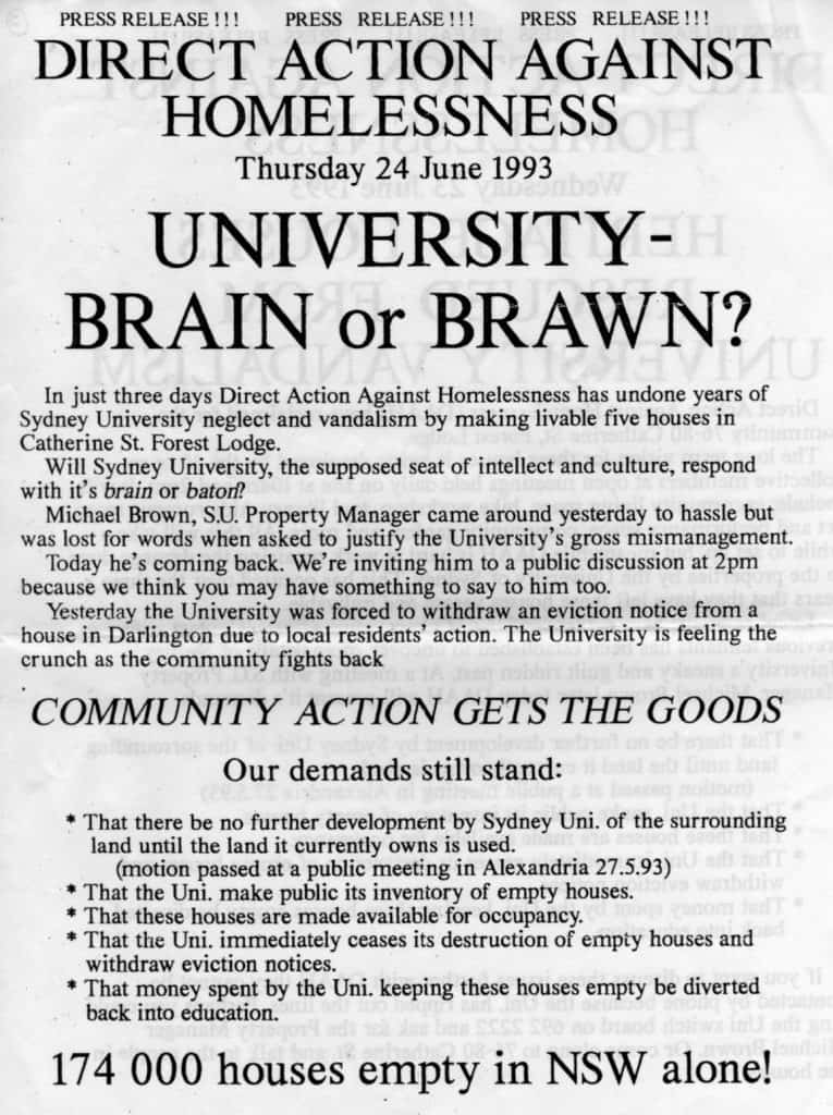 Photo of flier 'University - Brain or Brawn?'