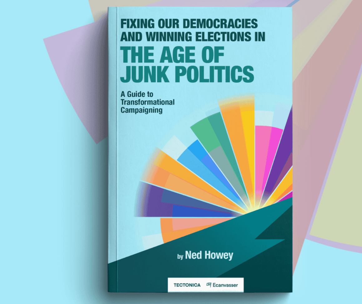 |A graph that is from the book 'Fixing our Democracies and Winning Elections in the Age of Junk Politics Transformational Model'. The graph is about campaign strategy and has a X and Y Axes. The X axis is titled 'Strategic value of individuals' and 'Ladder of Engagement'. The Y Axis is titled 'Alignment with Campaign'.