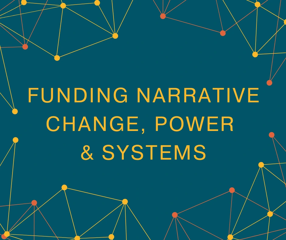 Title reads 'Funding Narrative Change