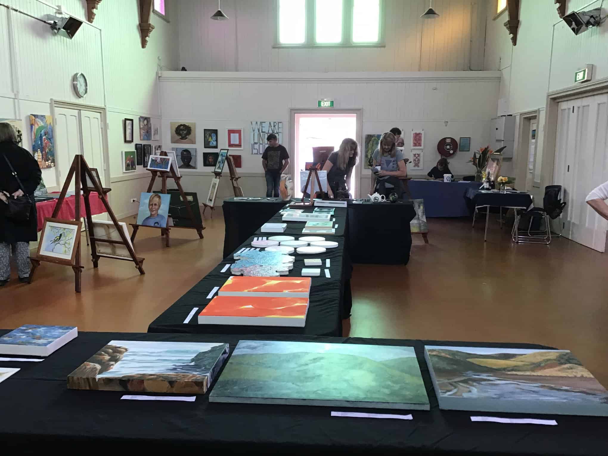 inside a hall of art exhibition