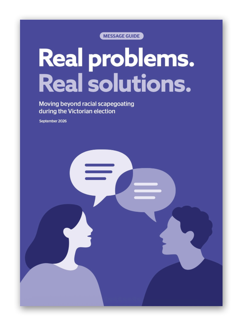 Cover of the Real Problems, Real Solutions messaging guide.