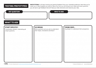 prototype evaluation taskcard