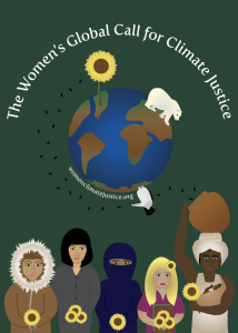 illustration of women from around the world holding sunflowers