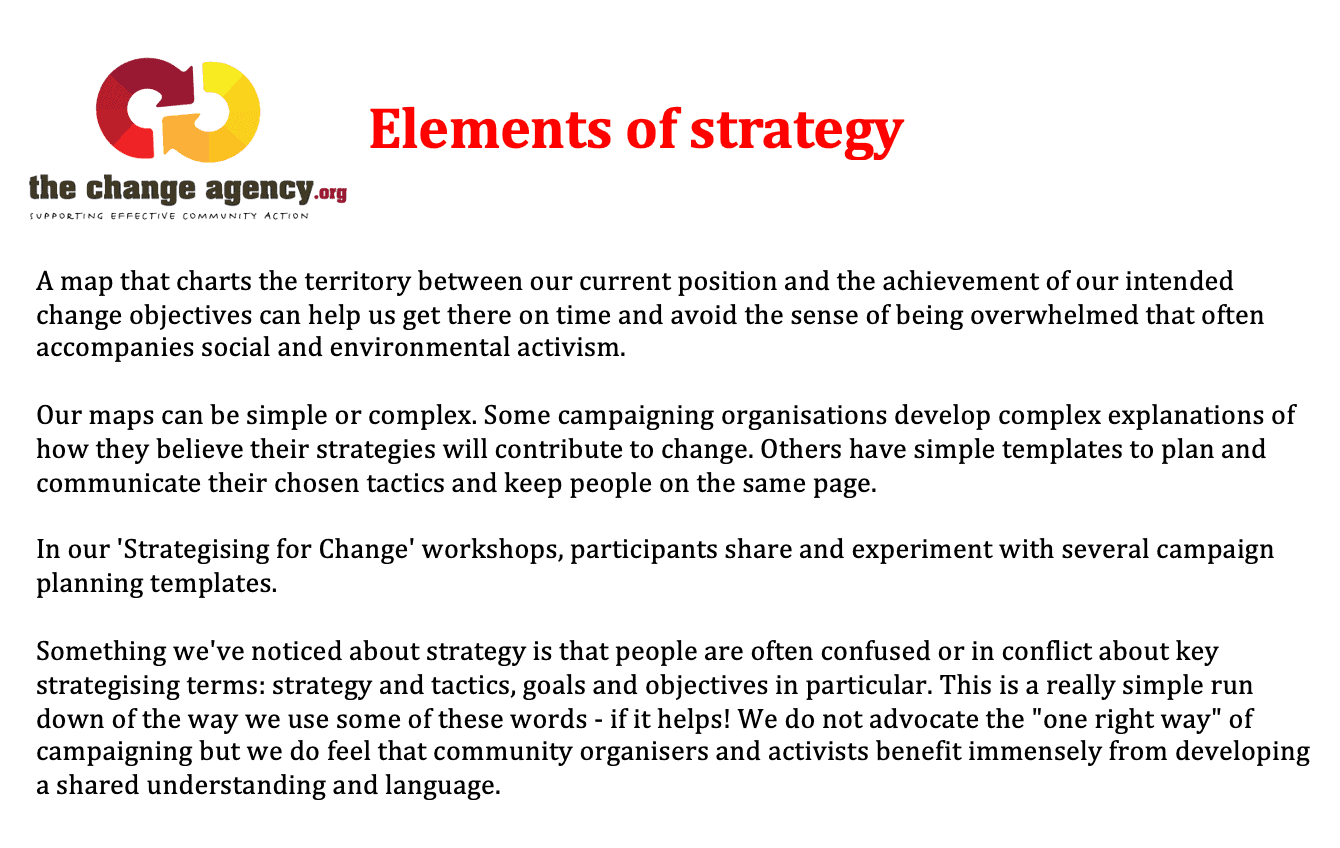 Elements of Campaign Strategy - The Commons