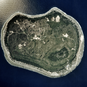aerial of the island of Nauru