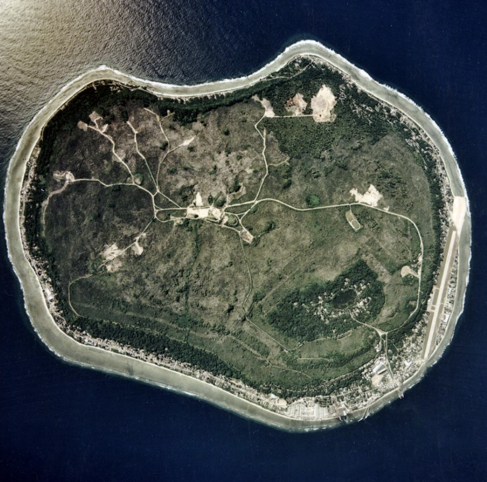 aerial of the island of Nauru