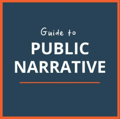 text reads guide to public narrative